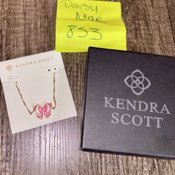 Kendra Scott Pink Bow Necklace - Picture 2 of 3